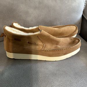 Sperry Mens Moc-Sider Suede Slip On Indoor/Outdoor Shoes Loafers Tan